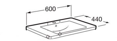 Раковина 60 см Roca Gap 327472000 (Продажа только в комлпекте с тумбой)