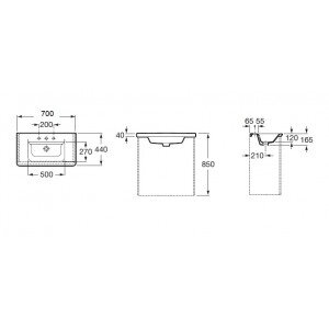 Раковина 70 см Roca Gap 327471000