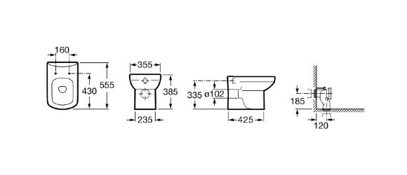 Унитаз напольный Roca Dama Senso Compacto 347517000