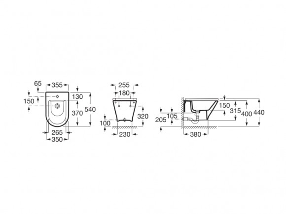 Биде подвесное Roca Gap Round 3570N6000