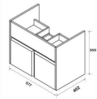Тумба под раковину 60 см Roca Up ZRU9303010 белый глянец