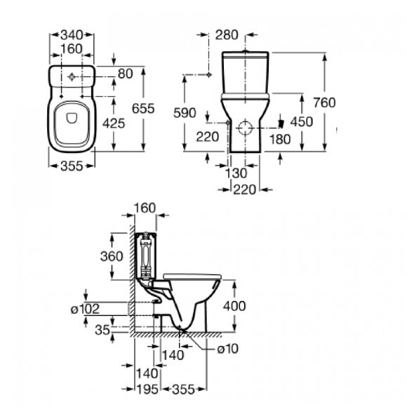 Бачок для унитаза Roca Debba 34199100Y (продажа только в комплекте с чашой)
