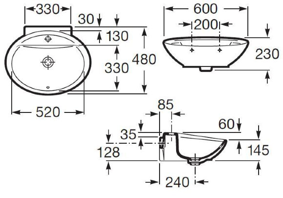 Раковина 60 см Roca Fontana 327877000