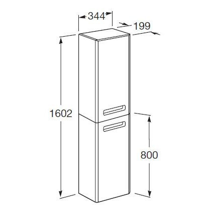 Шкаф-пенал Roca Gap ZRU9302738 R, белый
