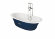 Чугунная ванна Newcast 170х85 см, цвет blue marine (синий), овальная, антискользящее покр