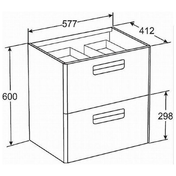 Тумба под раковину 60 см Roca Gap ZRU9302879 белый глянец