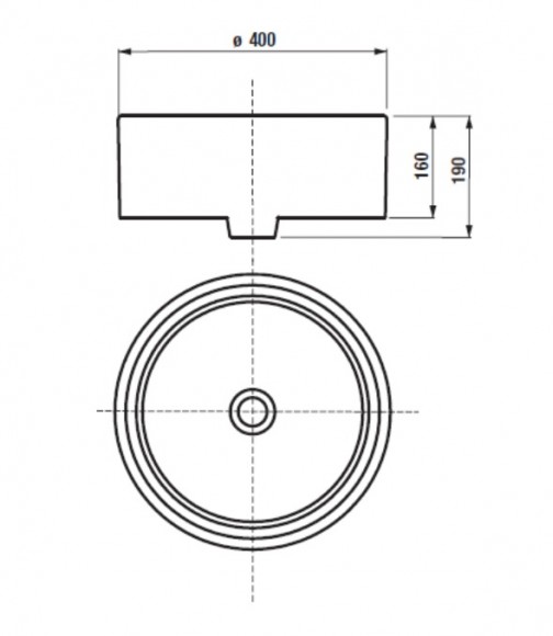 Умывальник накладной Roca Mila 40x40 32700C000