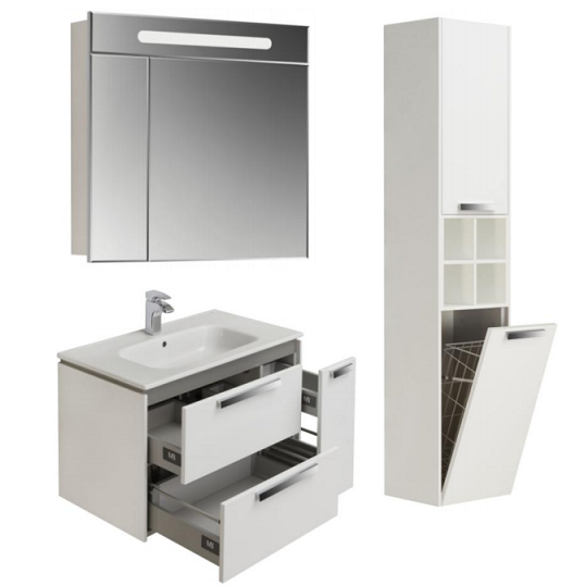 Тумба под раковину 80 см Roca Lago 857296444, светлый дуб