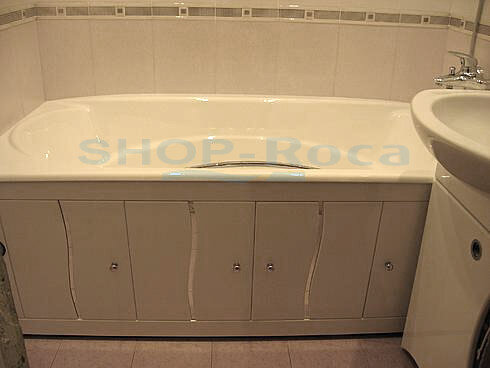 Ванна чугунная 170x85 Roca Akira 23257000R, с ножками и ручкой