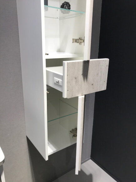 Шкаф-пенал Roca Ronda ZRU9303005 L,белый глянец/бетон