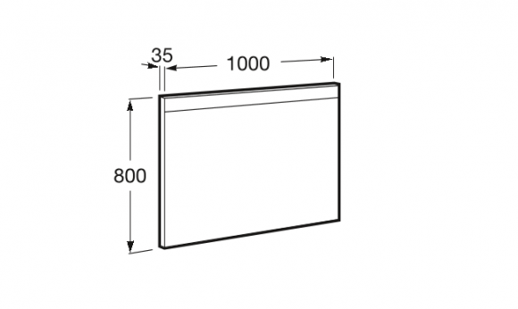 Зеркало с сенсорной подсветкой Roca Prisma Comfort 100 см, антизапотевание 812266000