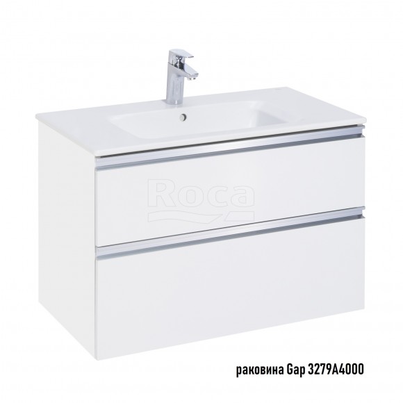 Тумба под раковину 80 см Roca Gap, белый глянец 857399806