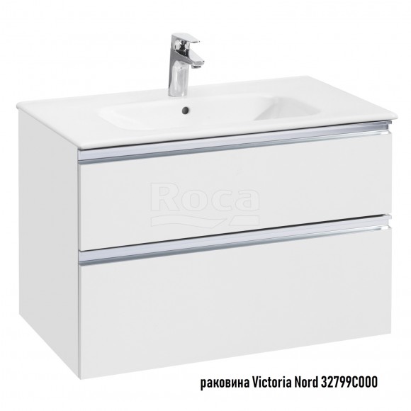 Тумба под раковину 80 см Roca Gap, белый глянец 857399806
