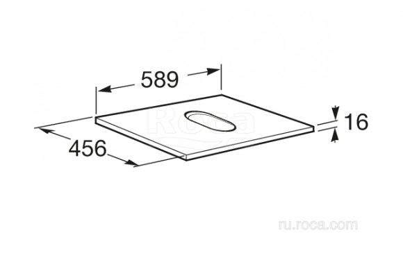 Столешница под раковину Roca The Gap 60, орех 857418517