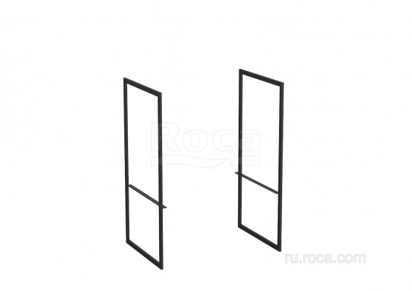 Ножки для мебели Roca Domi чёрный матовый, без полотенцедержателя, 1 шт 816830485