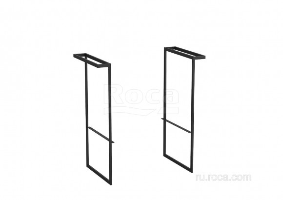Ножки для мебели Roca Domi чёрный матовый, с полотенцедержателем, 1шт 816831485