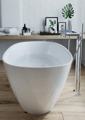 КАМЕННАЯ ОТДЕЛЬНОСТОЯЩАЯ ВАННА ROCA ARIANE 165X75 A248470000