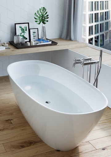 КАМЕННАЯ ОТДЕЛЬНОСТОЯЩАЯ ВАННА ROCA ARIANE 165X75 A248470000