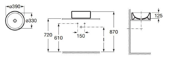 Раковина 39 см Roca Terra 32722D000