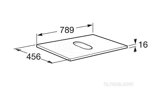 Столешница под раковину Roca The Gap 80, городской дуб 857419402