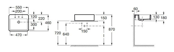 Раковина 55 см Roca Element 327576000