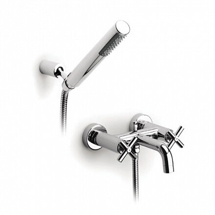 Настенный смеситель Loft неповоротный излив, лейка в комплекте Настенный смеситель Loft неповоротный излив, лейка в комплекте