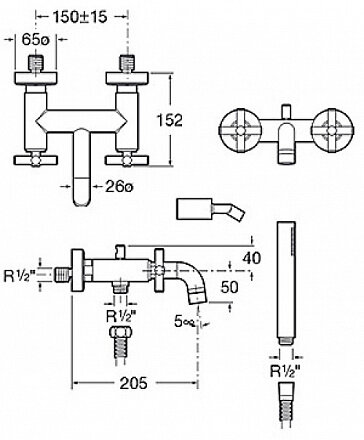 Настенный смеситель Loft неповоротный излив, лейка в комплекте Настенный смеситель Loft неповоротный излив, лейка в комплекте