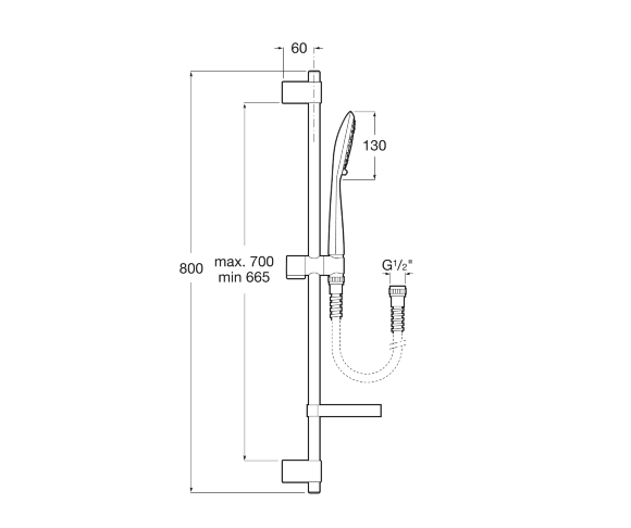 Душевой гарнитур Sensum round, 4 режима 5B1407C00 Душевой гарнитур Sensum round, 4 режима 5B1407C00