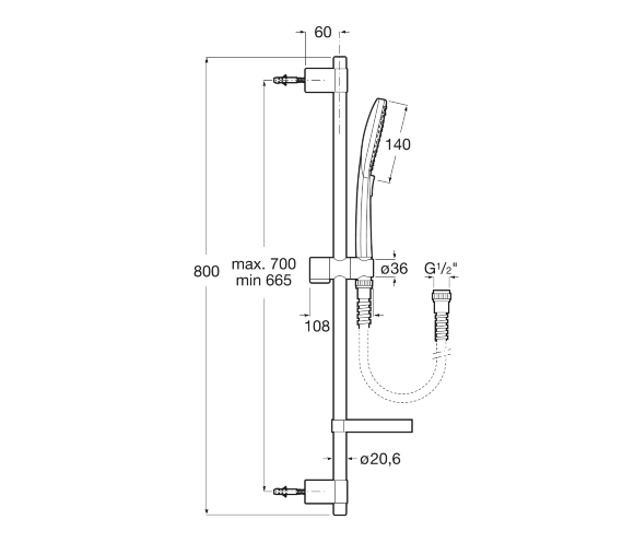 Душевой гарнитур Plenum Round 5B1411C00 3 режима