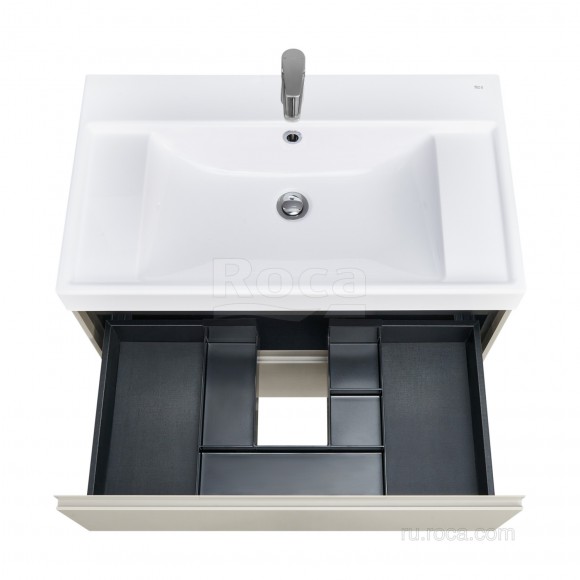 Тумба под раковину 80 см Roca Ona, бежево-серый матовый 857630510