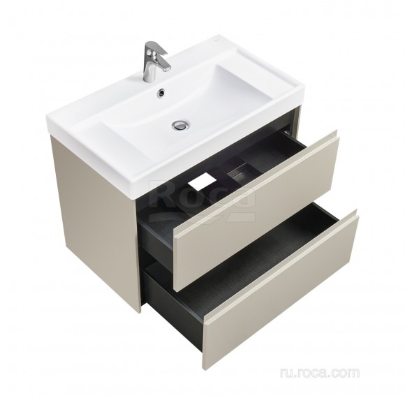 Тумба под раковину 80 см Roca Ona, бежево-серый матовый 857630510