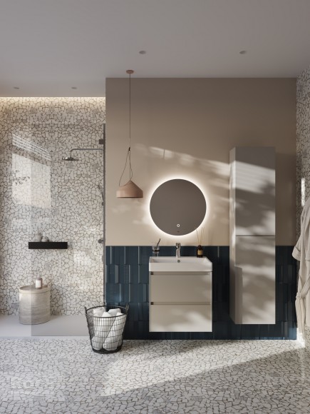 Тумба под раковину 60 см Roca Ona, бежево-серый матовый 857613510