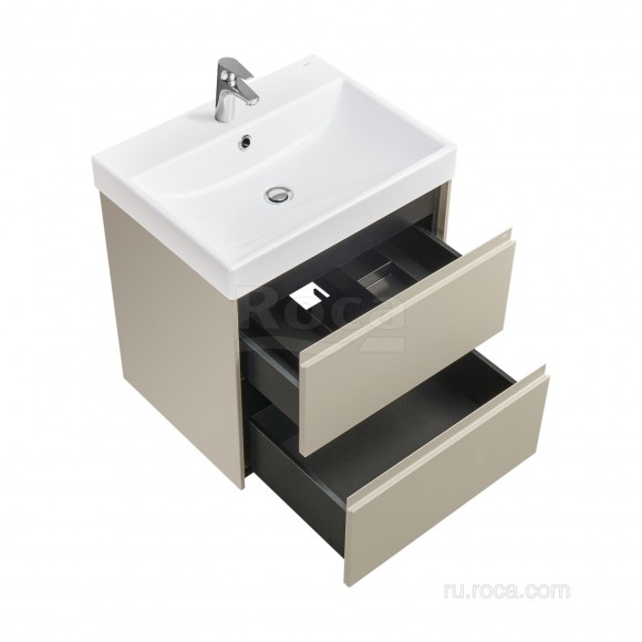 Тумба под раковину 60 см Roca Ona, бежево-серый матовый 857613510