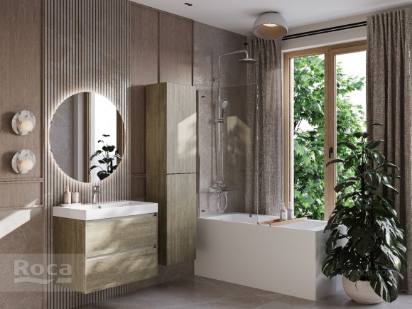 Тумба под раковину 80 см Roca Ona, темный вяз 857630511