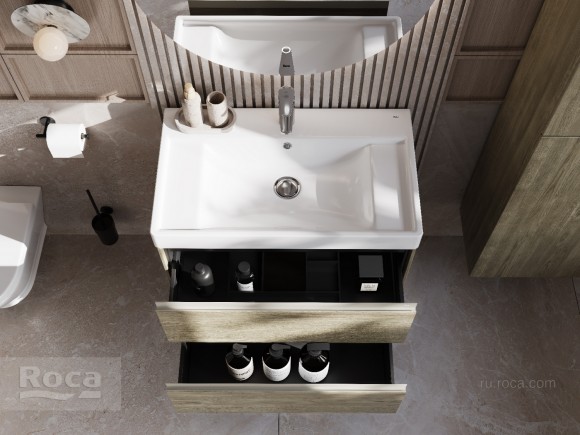 Тумба под раковину 80 см Roca Ona, темный вяз 857630511