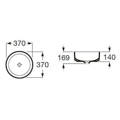 Раковина 37 см Roca Inspira Round 327523000