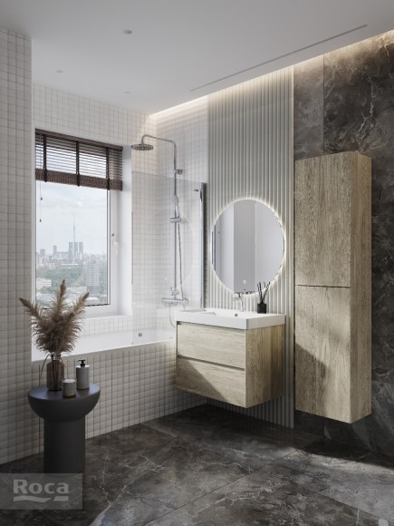 Тумба под раковину 80 см Roca Ona, светлый дуб 857630512