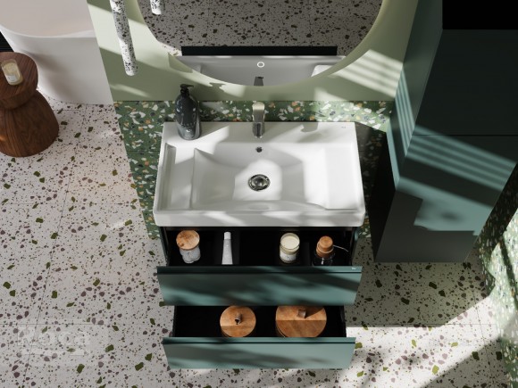 Тумба под раковину 80 см Roca Ona, зеленый матовый 857630513