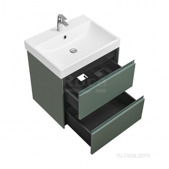 Тумба под раковину 60 см Roca Ona, зеленый матовый 857613513