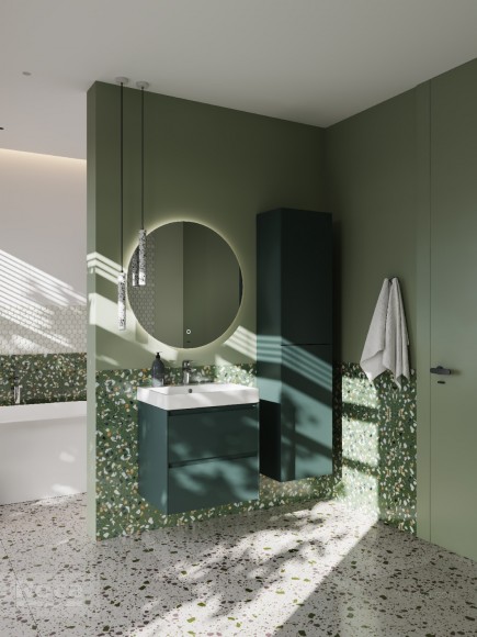 Тумба под раковину 60 см Roca Ona, зеленый матовый 857613513