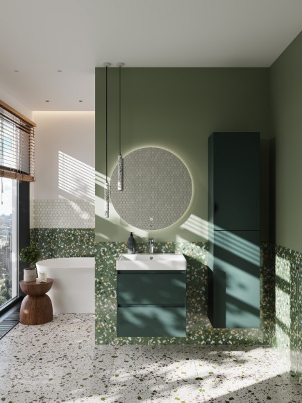 Тумба под раковину 60 см Roca Ona, зеленый матовый 857613513