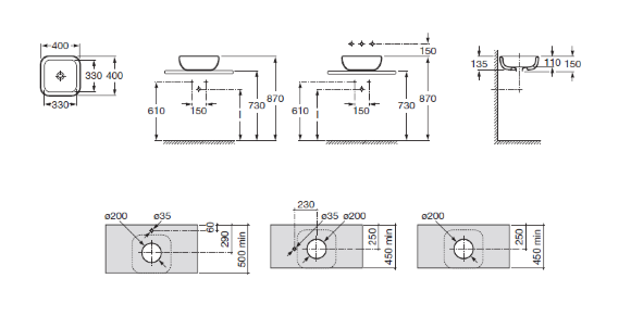Раковина 40 см Roca Urban 32765R00U Рио