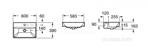 Умывальник мебельный Roca Oleta 60x39 3274C400Y
