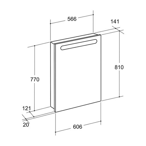 Зеркало-шкаф 60 см Roca Victoria Nord ZRU9000030 R , белый