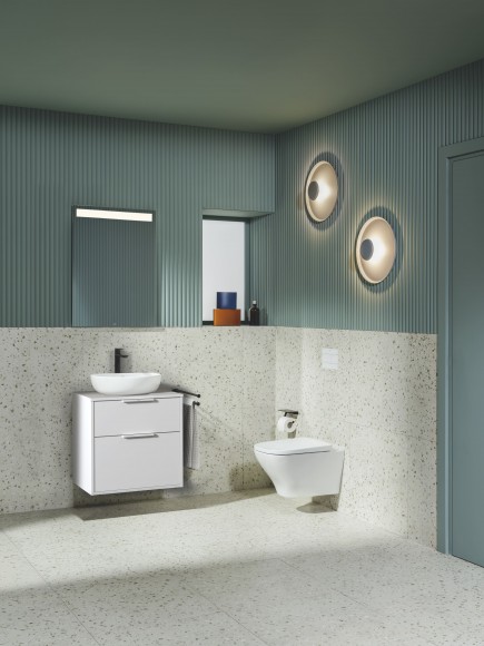 Унитаз подвесной Roca Optica Rimless® Vortex (346V13000 + 801F72001) с пневмокрышкой