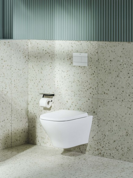 Унитаз подвесной Roca Optica Rimless® Vortex (346V13000 + 801F72001) с пневмокрышкой