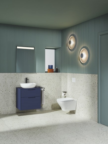 Унитаз подвесной Roca Optica Rimless® Vortex (346V13000 + 801F72001) с пневмокрышкой