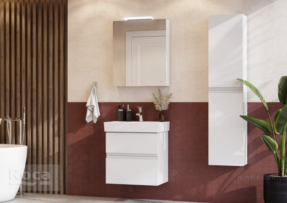 Зеркальный-шкаф 60 см Roca Oleta левый, с подсветкой 857645806