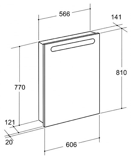 Зеркало-шкаф 60 см Roca Victoria Nord ZRU9000029 L , белый