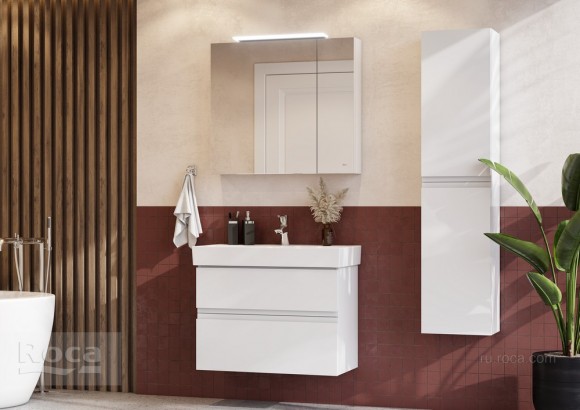 Зеркальный-шкаф 80 см Roca Oleta, с подсветкой 857647806